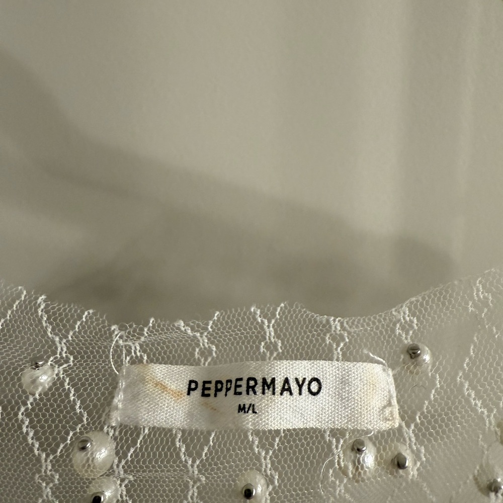 Peppermayo White Beaded Lace Top - Picture 2 of 4